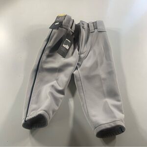 Mizuno Premier Youth Small Baseball Pants Short Knickers Pant Gray w Navy Pipe